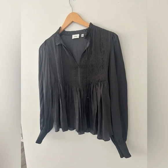 🐨 ARITZIA WILFRED MILOU BLOUSE IN COAL GREY - size XS 🐨 - Picture 5 of 9